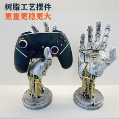 サイバーパンクのロボットのゲームの取っ手のスタンドのデスクトップの樹脂の置物の小中学校の男の子の六一プレゼントは代行します。