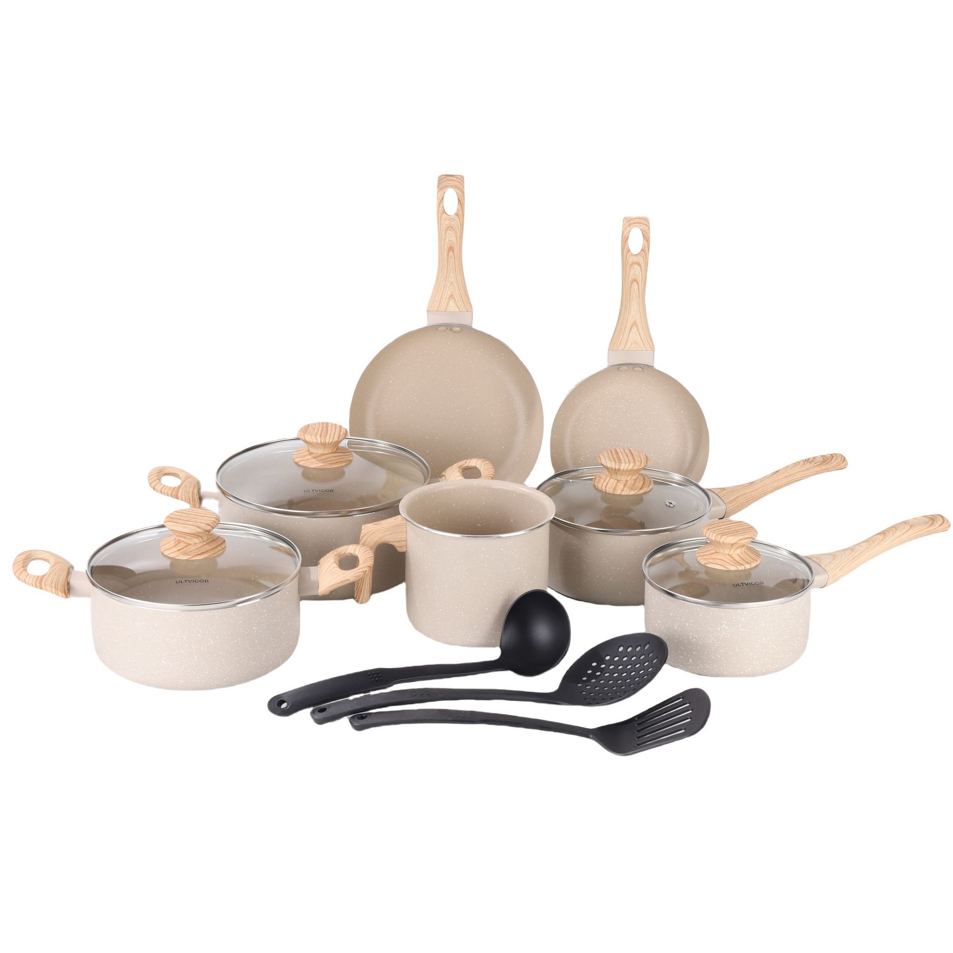 Juego de utensilios de cocina de varias piezas, utensilios de cocina para el hogar, palas antiadherentes, palas, coladores, juegos de ollas al por mayor