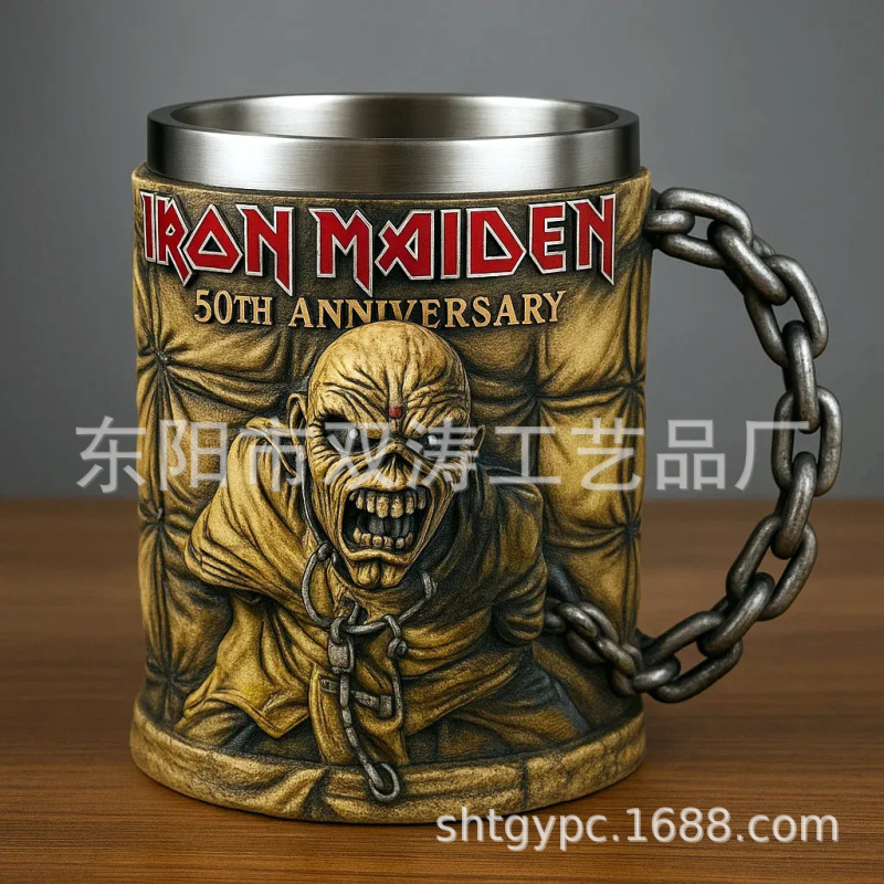 经典Iron Maiden 50th Anniversary铁娘子50周年纪念品马克杯摆件|undefined