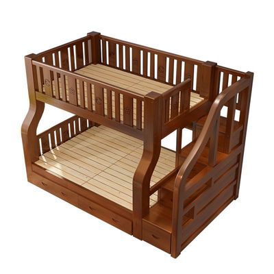 Bunk bed On the bed solid wood double-deck bed Two Double bed Bunk beds Wooden bed Children bed Trundle Combination bed