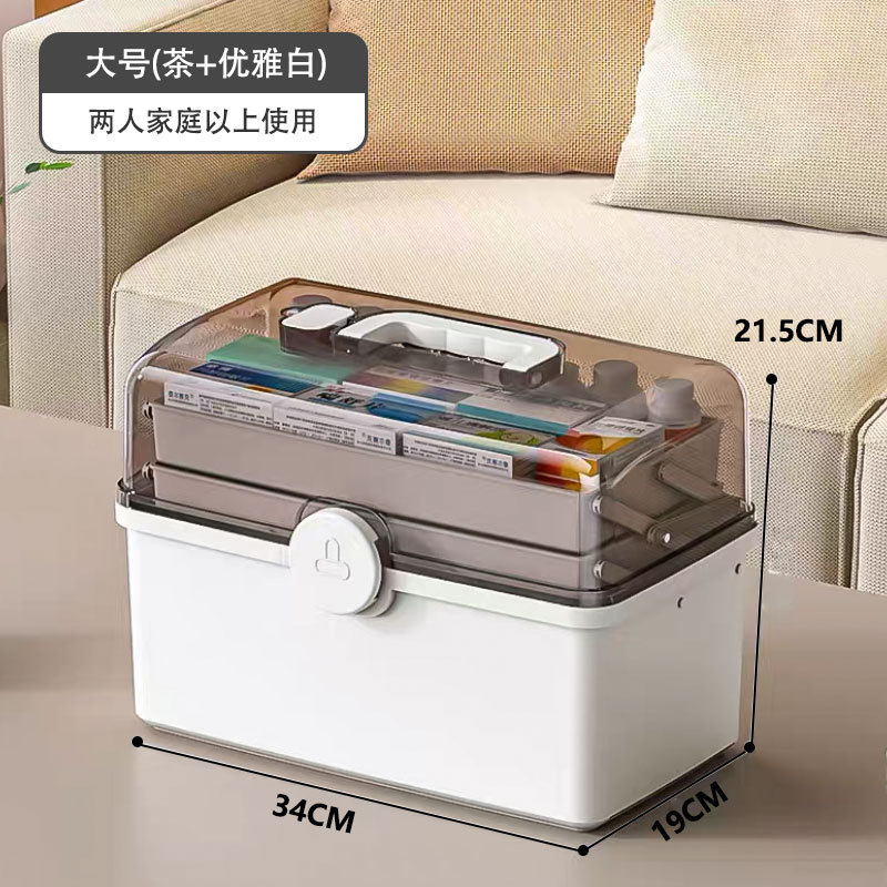Japanese medicine box household large capacity multi-layer medicine box full set emergency medical and medical storage medicine box