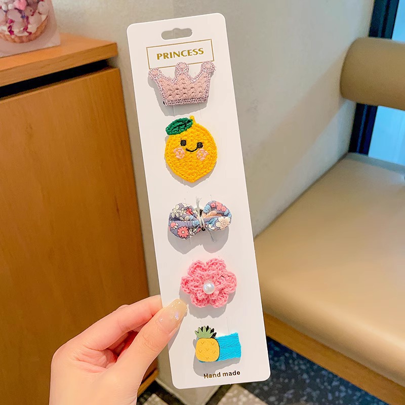 Horquilla de los niños bebé no duele el abrigo del pelo flequillos rotos horquilla tocado niña bebé clip pelo accesorios