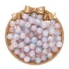 10mm broken egg white glass beads - blue powder