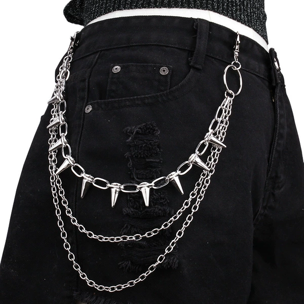 Riveted multi-layer trouser chain