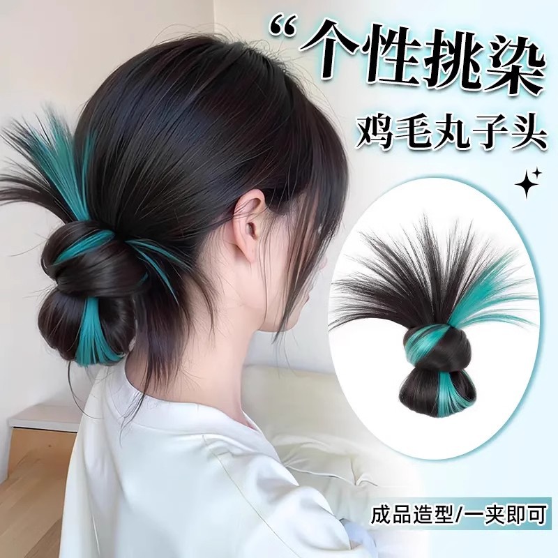 Moño Postizo con Mechas y Pinza de Garra de Fibra de Alta Temperatura para Mujeres