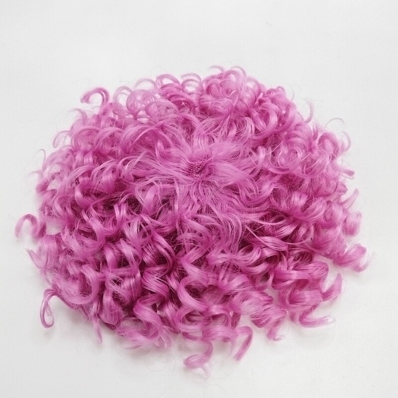 Curly hair wig made of high-temperature fiber, detachable, for cotton dolls and BJD, Roman curl wig Curly hair wig made of high-temperature fiber, detachable, for cotton dolls and BJD, Roman curl wig