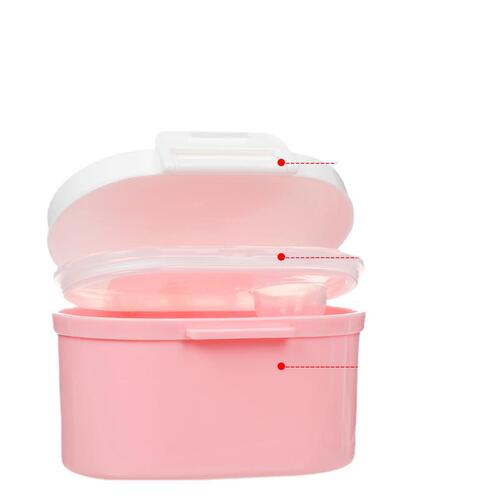 Portable Large Capacity Storage Box for Infant Formula, Baby Meal Divider, Mini Sealed Formula Container