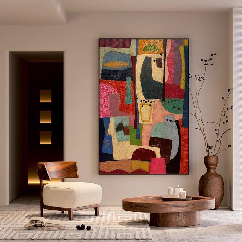 Casual Modern Living Room Entrance Decorative Painting Abstract Art High-End Study Bedroom Bedside Mural Vertical Hanging Painting Casual Modern Living Room Entrance Decorative Painting Abstract Art High-End Study Bedroom Bedside Mural Vertical Hanging Painting