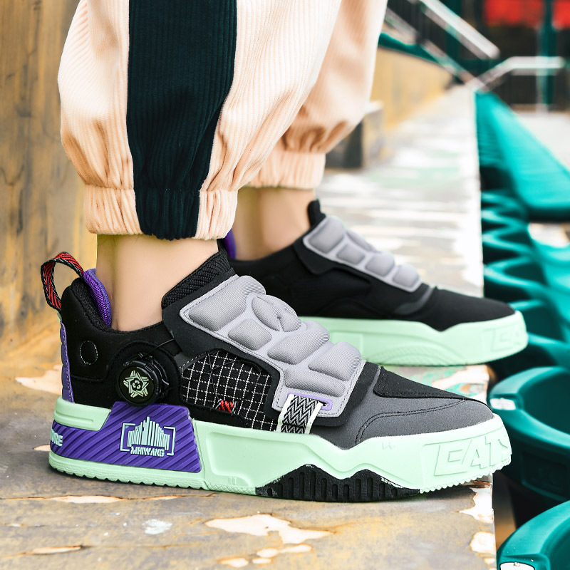 Europäische Station Neue Frühjahr Trend Turnschuhe Männer S Schwenk Schnalle Plattform Booster Casual Papa Schuhe Skate_voghion.com