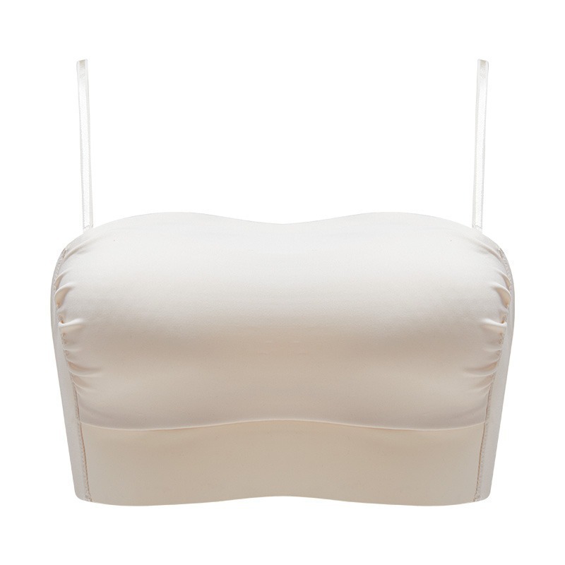 Summer Strapless Underwear Traceless Girl's Small Chest Push-up Big Chest Show Small Thin Beautiful Back Strapless Bra