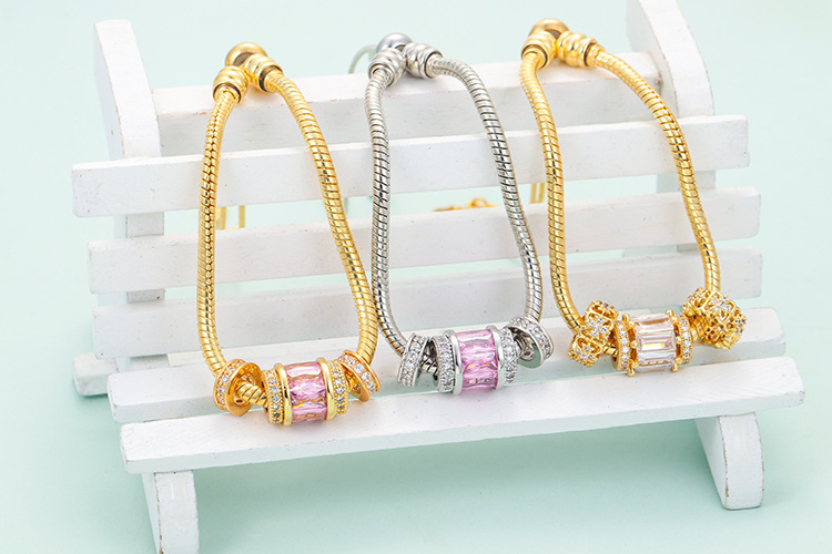 Fashion Geometric Copper Plating Zircon Bracelets