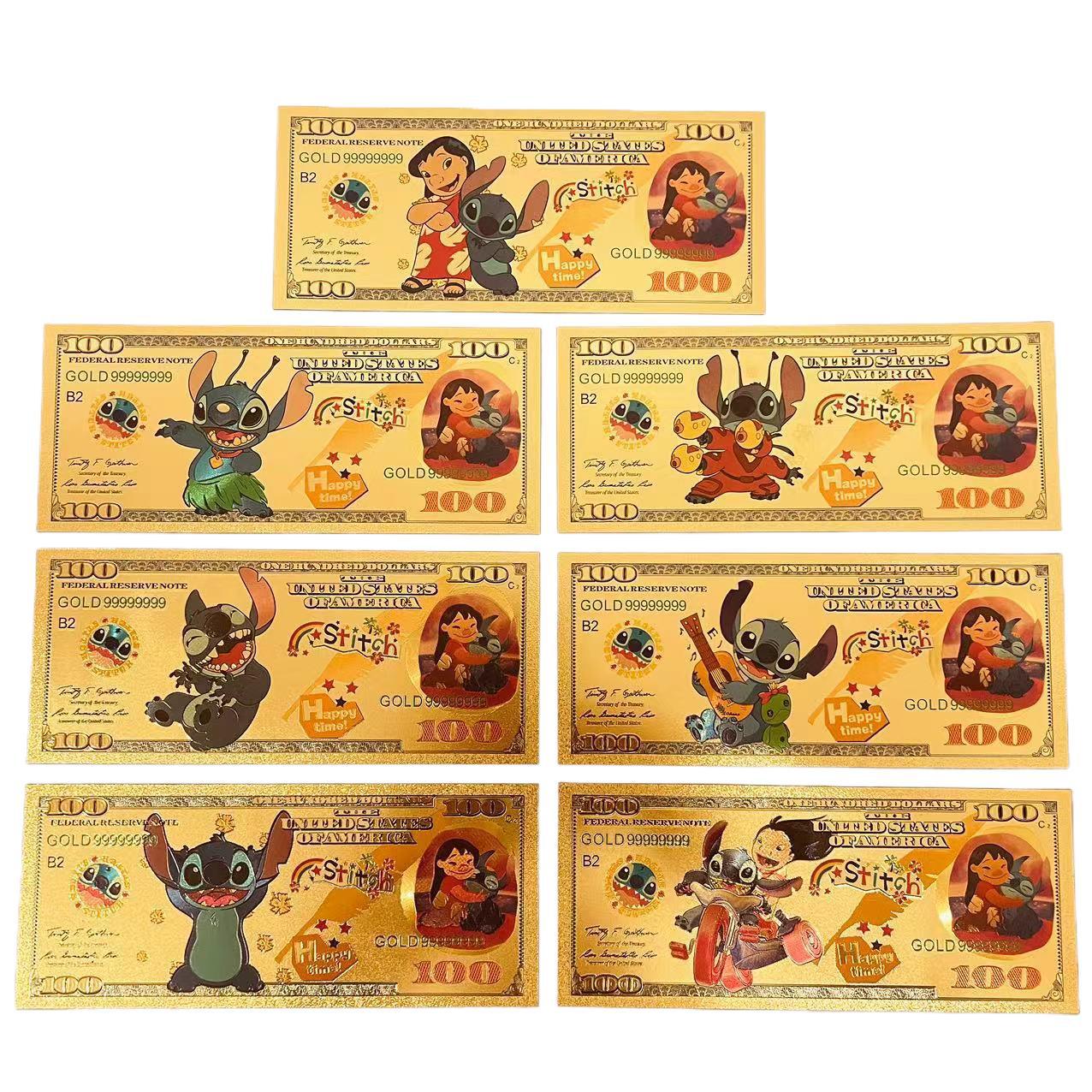 Clásico belleza estrella bebé nota conmemorativa Stitch Gold note Live Gift Collection souvenir