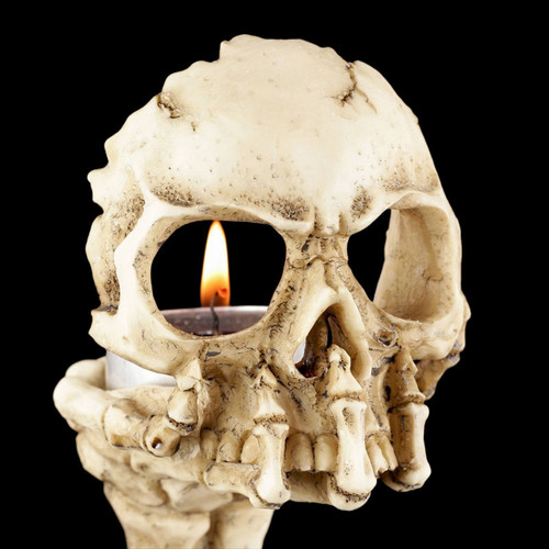 Cross-border hot selling Halloween skull candle holder creative ghost head skull hand aromatherapy candle holder personalized atmosphere decoration