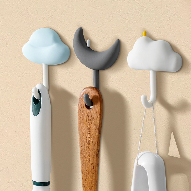 Hook glue strong load-bearing sticky hook non-perforated seamless kitchen bathroom wall hanging dormitory wall cute hook Hook glue strong load-bearing sticky hook non-perforated seamless kitchen bathroom wall hanging dormitory wall cute hook