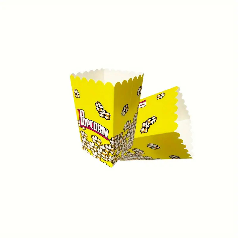 Cajas de palomitas de maíz rosas al por mayor transfronterizas con lunares y rayas, cajas de embalaje onduladas, 12 unidades/paquete, para snacks y alimentos.