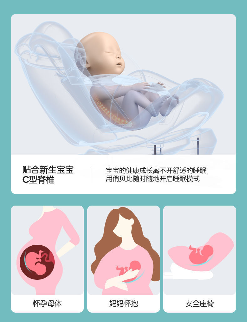 Child Safety Seat Car Baby Car 360 Rotation Simple Portable Seat 0-12 Reclining
