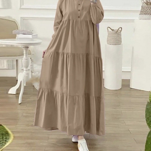 Skirt autumn loose long-sleeved new dress long dress long women's dress