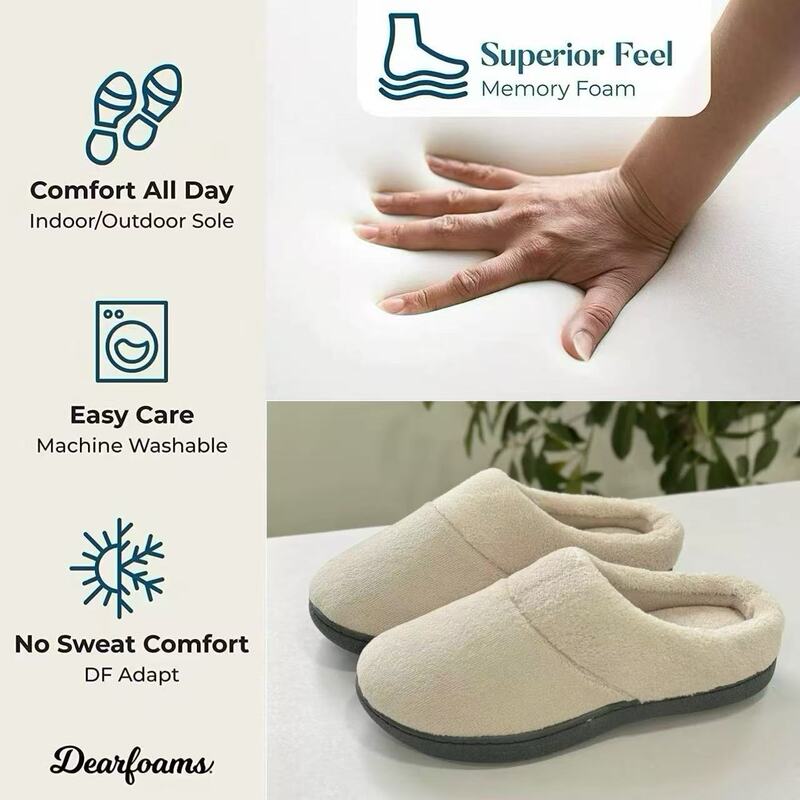 isotoner foot bed memory cotton cross-border cotton slippers Amazon