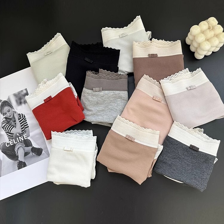 Xiaolan Skirt R029 Threaded Modal Women's Underwear Lace Edge Pure Cotton Crotch Super Soft Mid-High Waist Girls Briefs