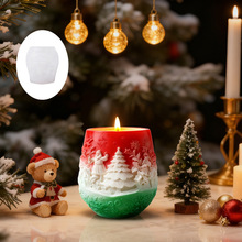 印点DIY硅胶模具圣诞树蜡烛模具石膏花盆磨具跨境热销烘培工具