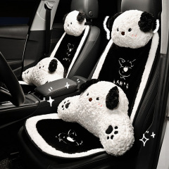 アニメ車の座布団秋冬のぬいぐるみ保温凍結防止車のシートクッションかわいい子犬のシングルシート車用座布団