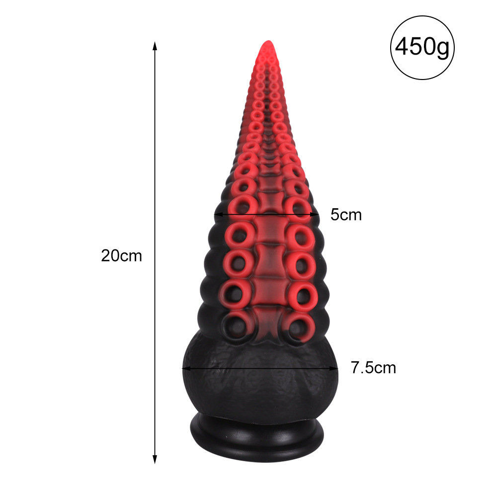 Silicona líquida color mezclado pulpo anal plug anal suave unisex de forma especial expansor anal dildo pene