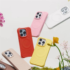 手机壳【CASE】纯色波漾新款苹果15Pro适用于iPhone16max手机壳Ma