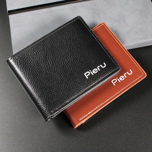 Foreign trade horizontal mens wallet with lychee pattern multi-card slot business men's wallet fashionable gift ten yuan store supply wholesale