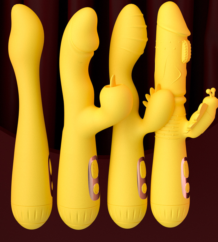 Jiuai Female Vibrator Gun Massage Device, One-Button Control, ABS, Pink or Yellow — detail image 40