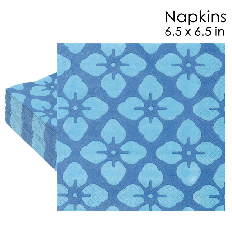 Jiu Yi Launches New Cross-Border Blue Dream Flower Realm Party Fresh Blues Flower Shadow Blue Background Geometric Floral Disposable Napkins Jiu Yi Launches New Cross-Border Blue Dream Flower Realm Party Fresh Blues Flower Shadow Blue Background Geometric Floral Disposable Napkins