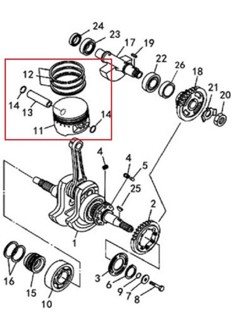 Hs700 Yamaha Grizzly 660 Tin-Plated 102 mm Cylinder Piston Kit Yamaha Hs5