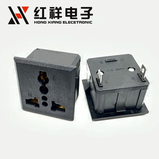 AC Universal Socket Copper Two-pin Embedded Desktop Socket Universal Socket 16a Multi-function AC Power Socket