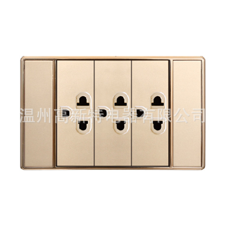 QC555S 外贸南美开关118系列 120系列-QC三位泰式插座 菲律宾插座