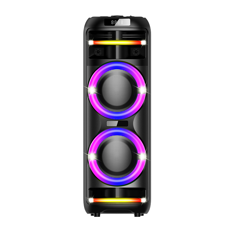Argentina's Popular Foreign Trade Dual 8inch Vertical Speakers, High-Power 80W Speakers, Large Volume Audio Equipment for Parties