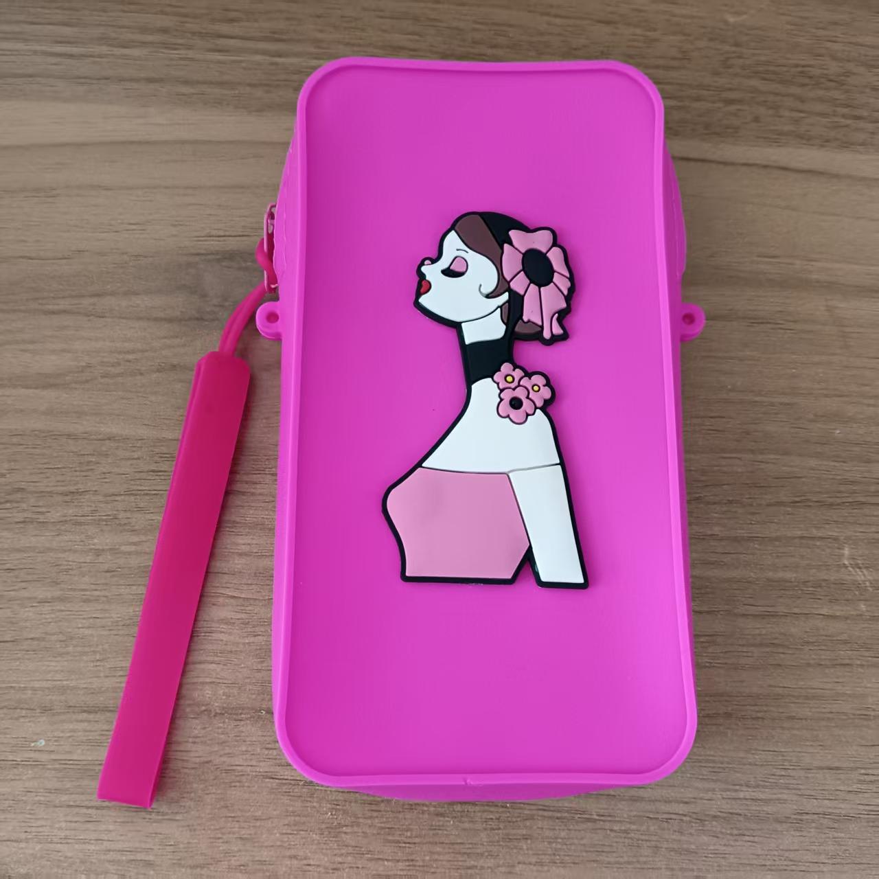 Silikon-Handytasche, Cartoon-Umhängetasche, tragbare Geldbörse, niedliche Mini-Schultertasche für Schülerinnen, Stress-Relief-Bubble-Tasche