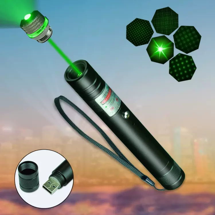 跨境710大功率绿色激光手电指示器教鞭笔售楼单点镭射笔远射笔