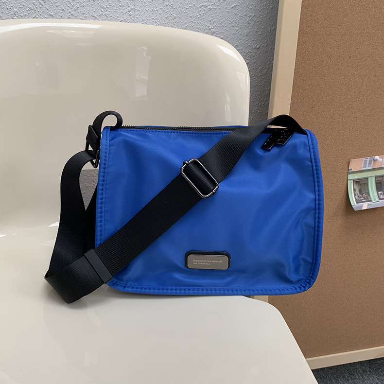 Qioguxia New Oxford cloth casual bag colorful macaron series Shoulder bag wide shoulder strap adjustable women's bag