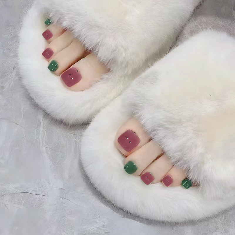 J-136 ice-transparent pink green toe nail cross-border wear nail piece fake nail nail nail patch wear nail piece batch J-136 ice-transparent pink green toe nail cross-border wear nail piece fake nail nail nail patch wear nail piece batch