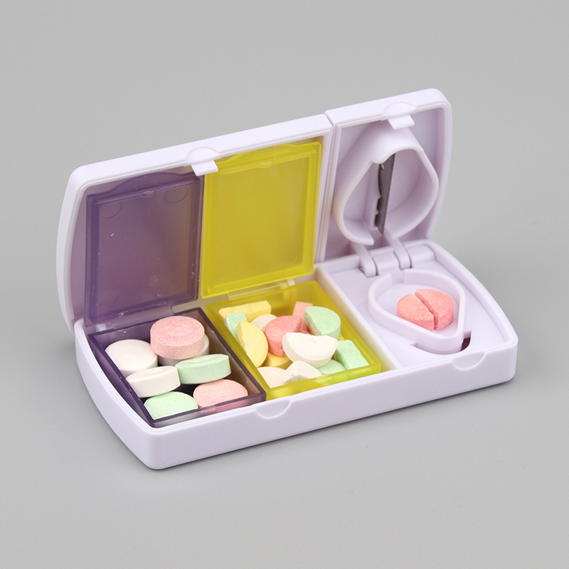 厂家现货切药盒分装药盒便携切药器随身药丸小号迷你分药的小药盒