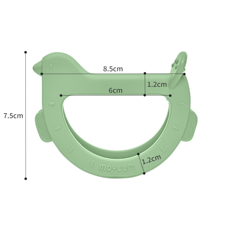 Hàn Quốc nhập khẩu MOYUUM bé silicone vòng tay ngựa Trojan răng hàm dính răng nhai đồ chơi