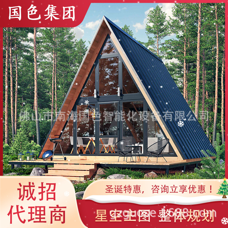 Turismo escénico área triángulo casa de madera B & B tipo móvil CASA Espacio cápsula cielo estrellado habitación casa campista fabricante