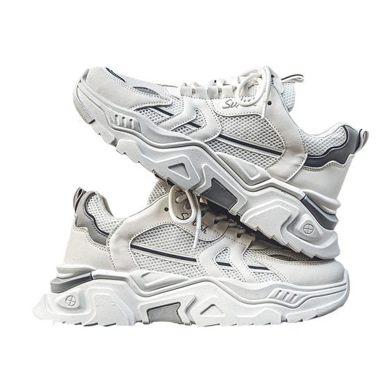 Men's Summer Breathable 2024 New Fashionable All-match Youth Sports Casual Thick Sole Increased White Torre Shoes