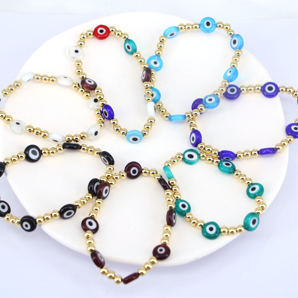 European And American Glass Beads Demon Eyes Beaded Bracelet Women Jewelry display picture 4