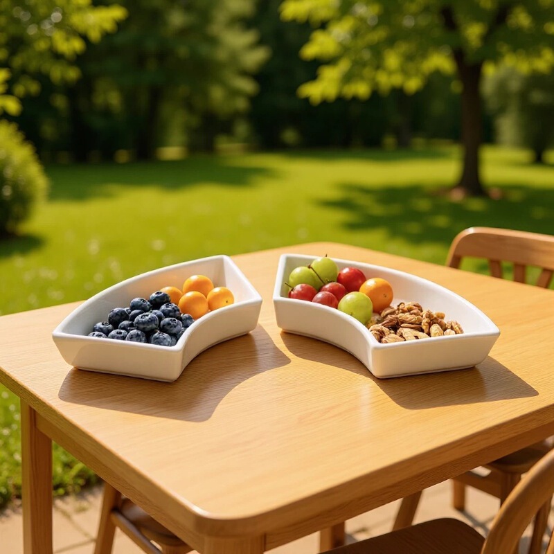 In-Stock Ceramic Fan-Shaped Dish, Condiment Dish, Snack Dish, Dipping Sauce Dish, Jam Dish, Irregular Shape, Thickened Version In-Stock Ceramic Fan-Shaped Dish, Condiment Dish, Snack Dish, Dipping Sauce Dish, Jam Dish, Irregular Shape, Thickened Version
