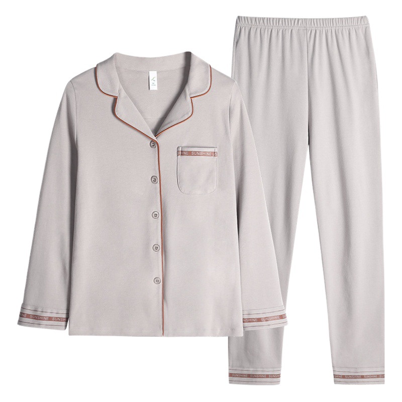 100% pijamas de algodón de las mujeres de primavera y otoño de manga larga 2023 nuevo desgaste del hogar Otoño e Invierno delgado más tamaño traje