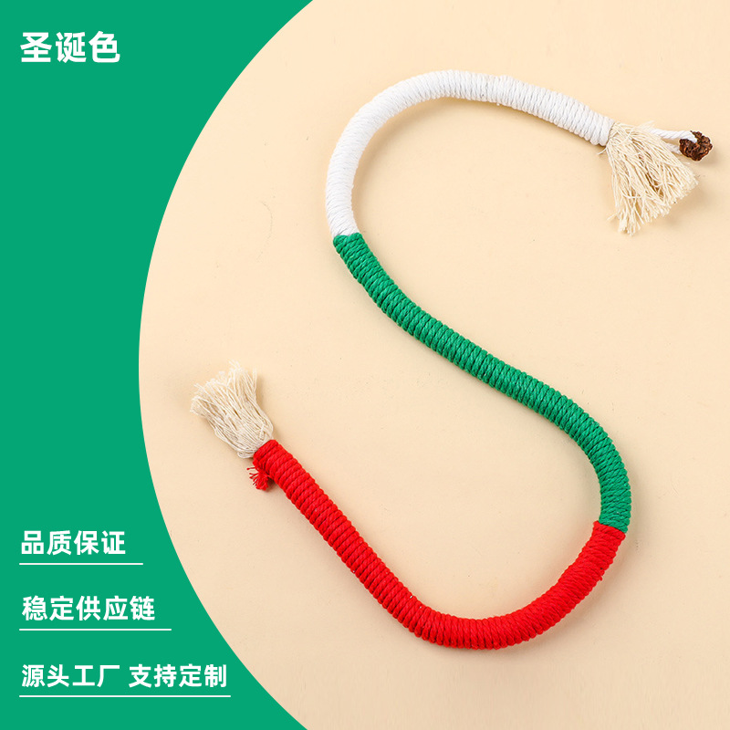 Nuevo gato mordedura de cuerda mordedura de molienda gato juguete protección del medio ambiente cuerda de algodón Limpieza de dientes gato menta divertido gato palo cuerda de algodón de color