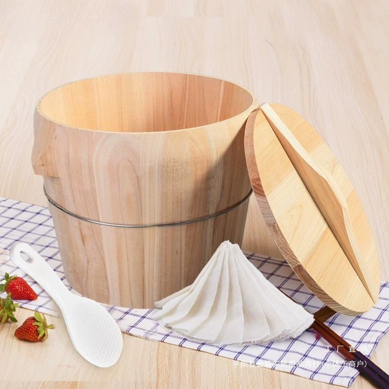 Кухонная пароварка для риса из еловой древесины, деревянная пароварка, ресторанная пароварка для риса, бамбуковая бытовая по умолчанию