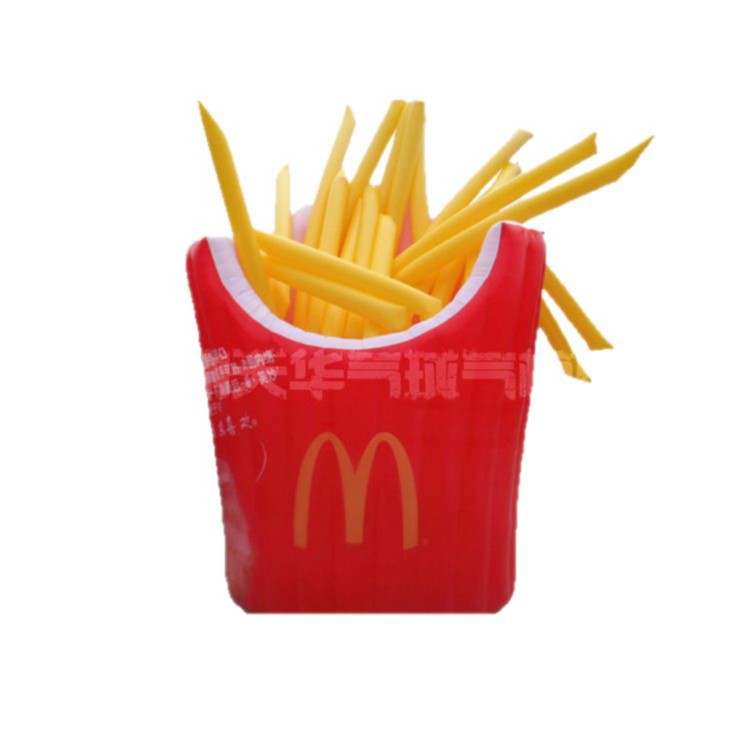 Modelo inflable al por mayor del cono de helado de la fábrica, modelo inflable de la taza de la cola, modelo inflable de las patatas fritas