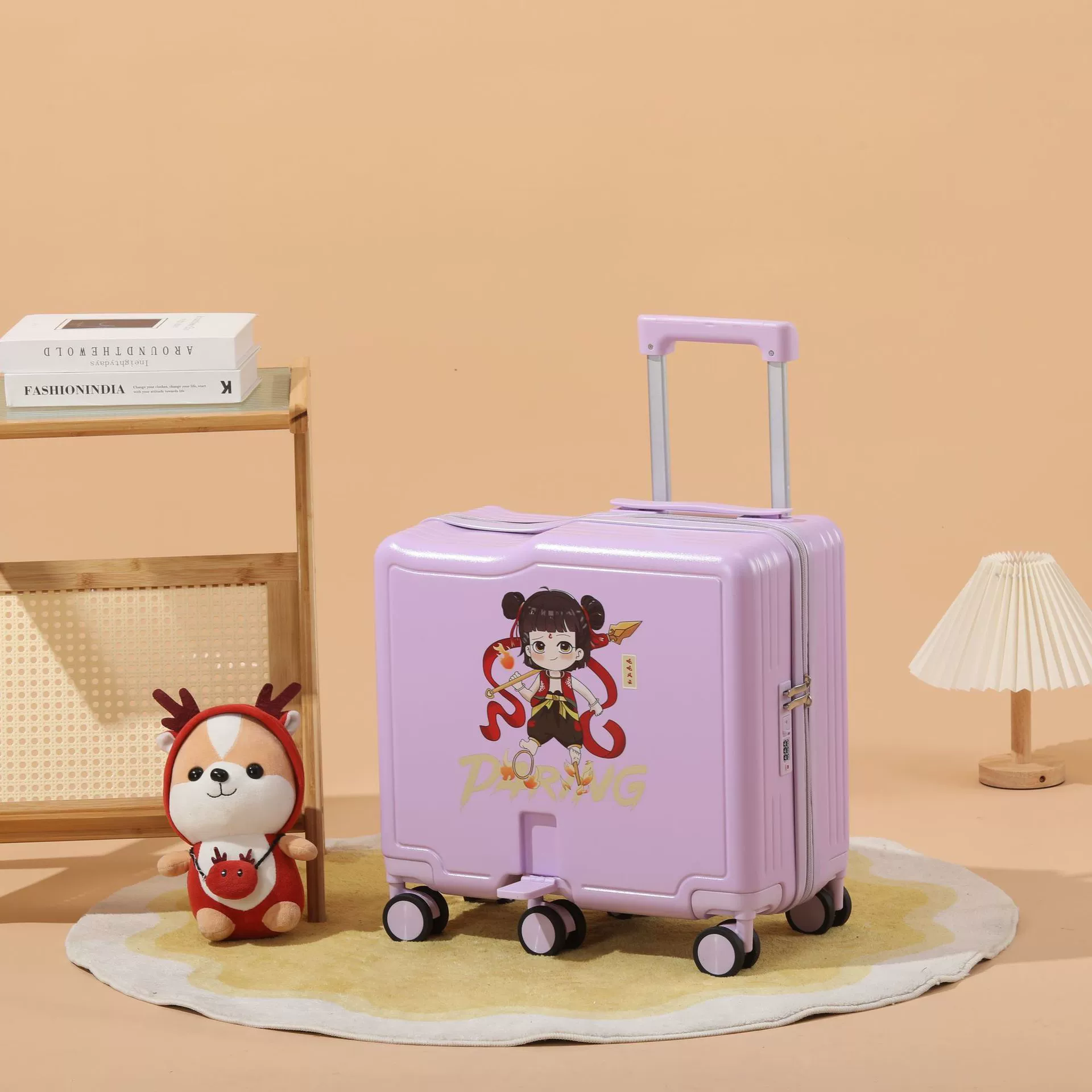 Durable suitcase with seat, increased thickness