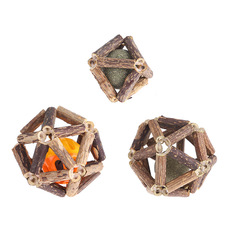 Hachi Cat Toys Manufacturer Wholesale Cat Chewing Sticks Wood Monocot Catnip Bell Ball Woven Cat Teaser Ball